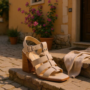 Marc Fisher Womens Suede Leather Caged Strappy Sandals Sz 10M Natural Bone Beige